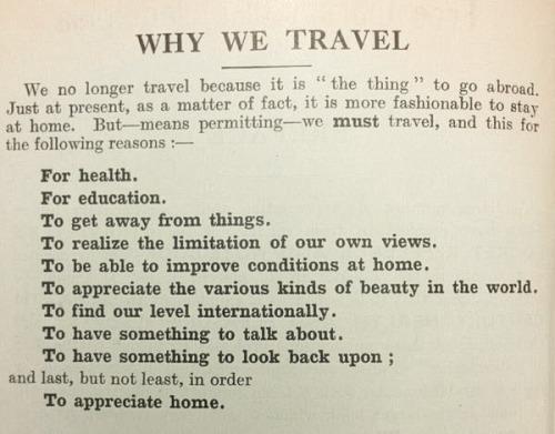 Why we travel